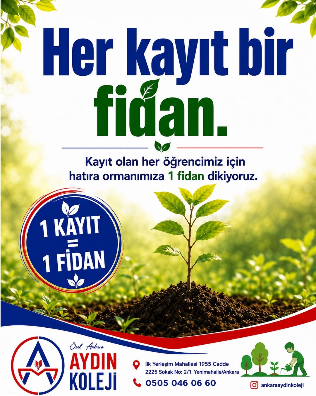 Her kayıt bir fidan sosyal sorumluluk çalışması